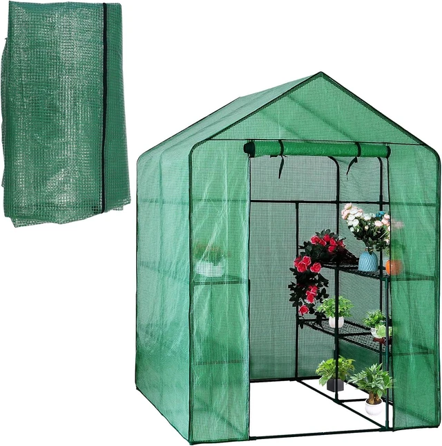 Main image of Walk-In Greenhouse Replacement Cover, 56×56×76 inch (Frame Not Included)