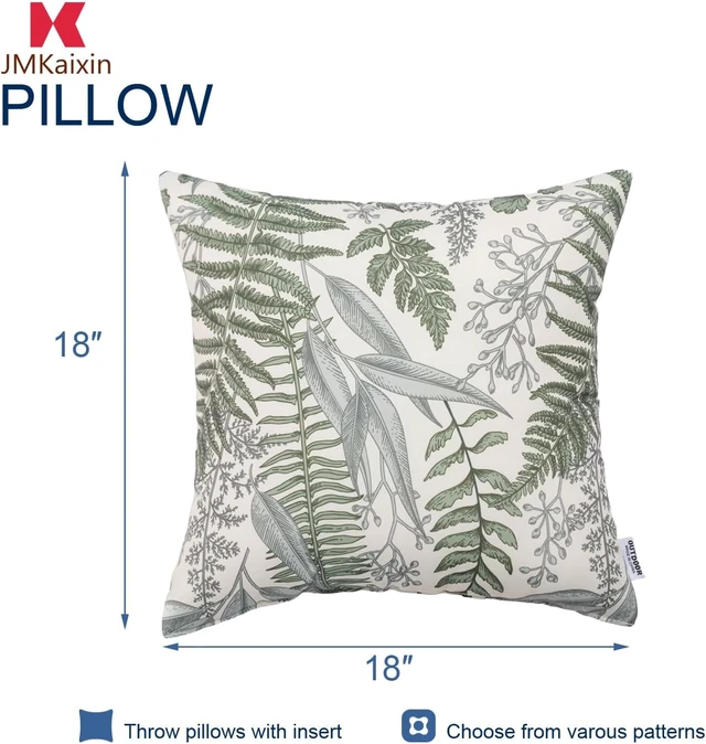 Alt view image 2 of 7 - 18×18 Inch Outdoor Decorative Throw Pillows with Inserts