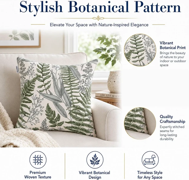 Alt view image 7 of 7 - 18×18 Inch Outdoor Decorative Throw Pillows with Inserts