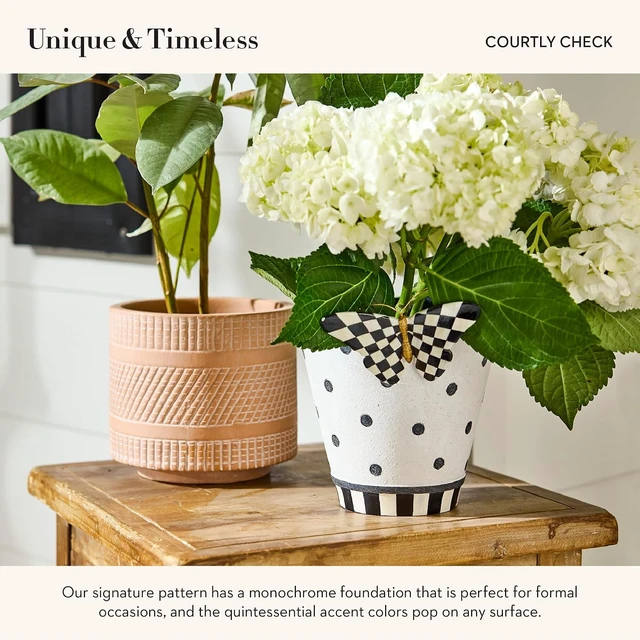 Alt view image 3 of 6 - Courtly Check Butterfly Resin Pot Climber