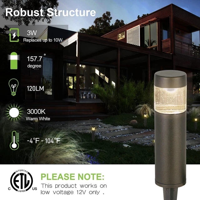 Alt view image 2 of 7 - LED Low Voltage Outdoor Bollard Pathway Landscape Lights