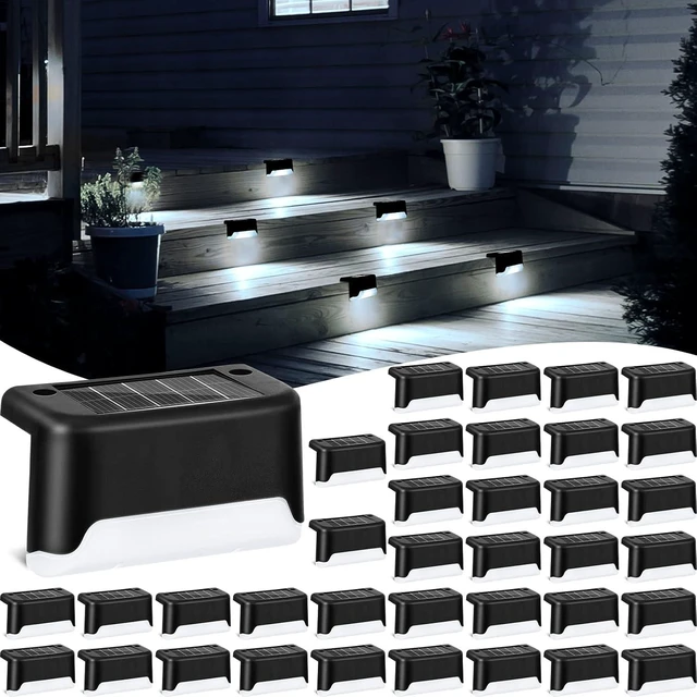 Main image of 36 Pack Solar Deck Lights Outdoor Waterproof LED Stair Lights for Pool, Garden, Wall, Patio, Yard, Porch (White)