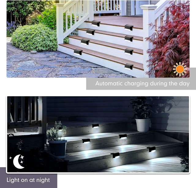 Alt view image 5 of 7 - 36 Pack Solar Deck Lights Outdoor Waterproof LED Stair Lights for Pool, Garden, Wall, Patio, Yard, Porch (White)