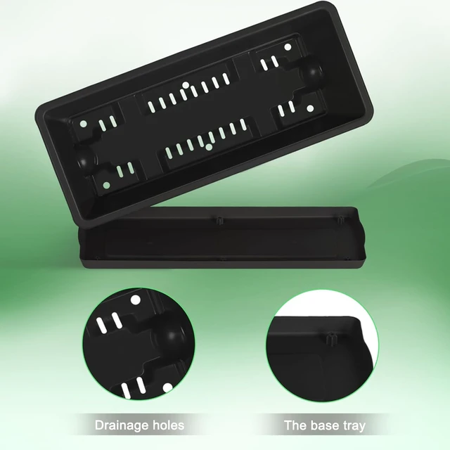 Alt view image 7 of 7 - 6 PCS Black Railing Planter Boxes with Brackets
