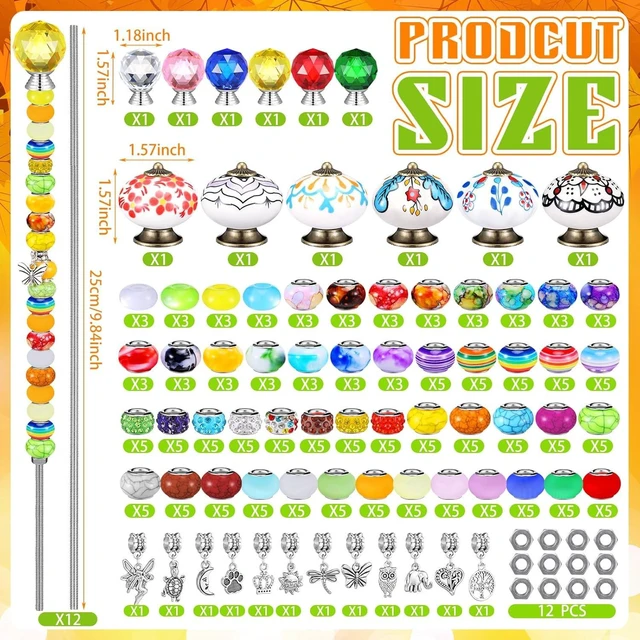 Alt view image 5 of 6 - 248 Pcs Fall DIY Fairy Wand Beaded Stakes Kit for Garden Crafts