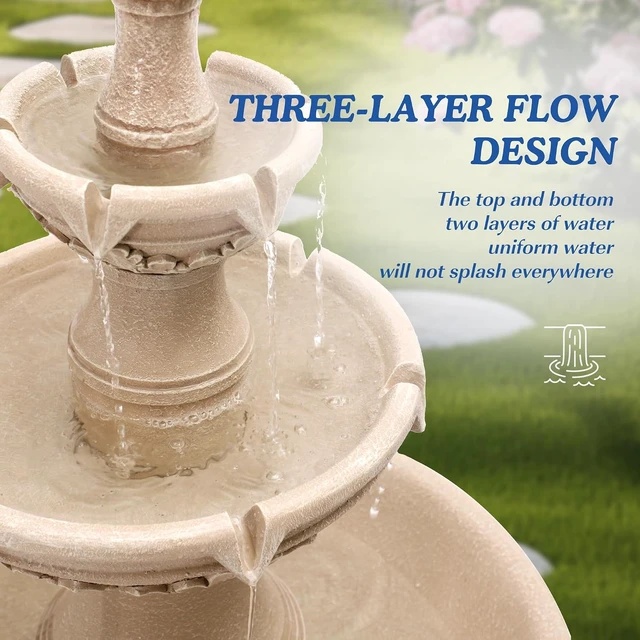 Alt view image 2 of 7 - 48.4" H Italian Outdoor Water Fountain & Waterfall
