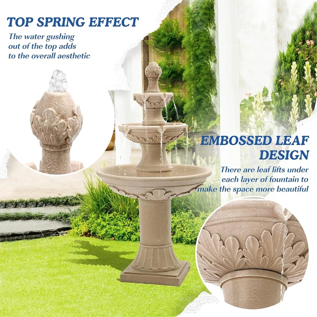 Alt view image 6 of 7 - 48.4" H Italian Outdoor Water Fountain & Waterfall