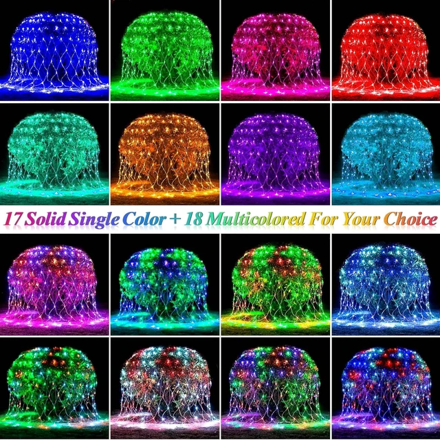 Alt view image 3 of 7 - 9.8FT x 6.6FT Connectable 204 LED Christmas Net Lights Outdoor