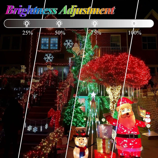 Alt view image 7 of 7 - 9.8FT x 6.6FT Connectable 204 LED Christmas Net Lights Outdoor