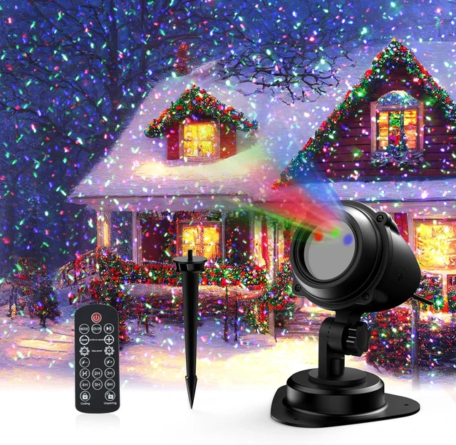 Main image of Outdoor Christmas Laser Light Projector RGB 3 Color 11-Effect Star Projection, Red Green Blue for Trees, Garden, Home, Landscape Holiday Decor