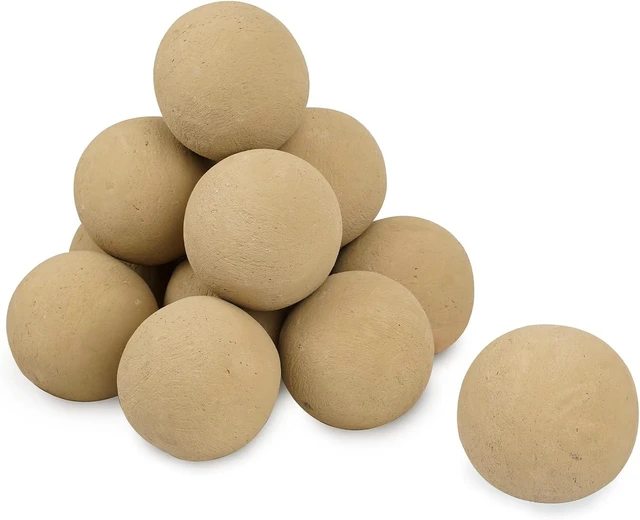 Main image of 4-Inch Ceramic Fireplace Balls, Decorative Fire Pit Filler