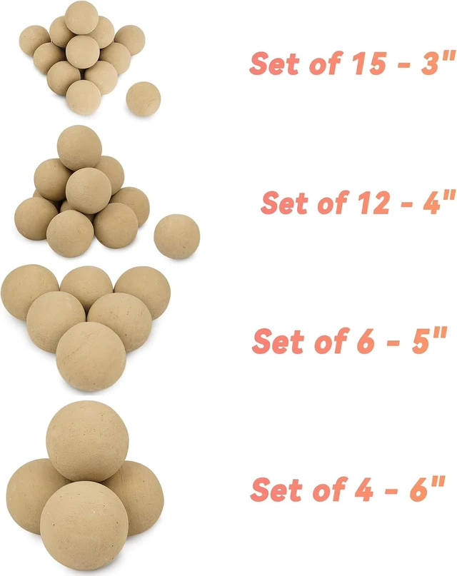 Alt view image 7 of 7 - 4-Inch Ceramic Fireplace Balls, Decorative Fire Pit Filler