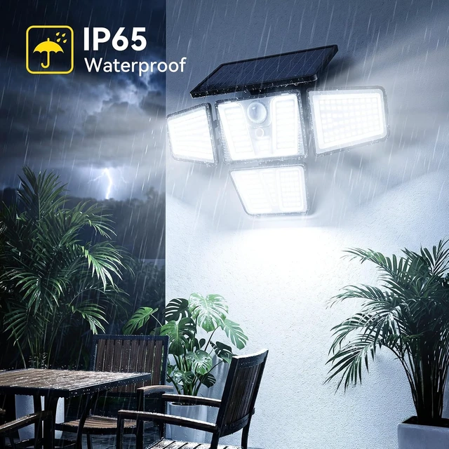 Alt view image 7 of 7 - 3600LM Solar Flood Lights with 270° Motion Sensor & Remote, Outdoor