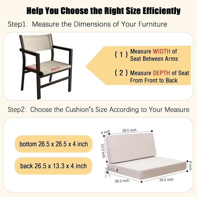 Alt view image 6 of 7 - Outdoor Seat Cushions for Patio Furniture