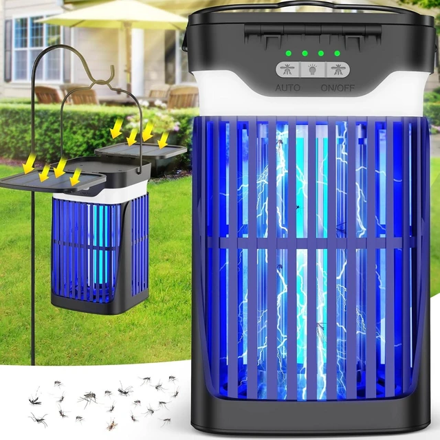 Main image of 4200V Solar Bug Zapper Indoor & Outdoor Dual Folding Solar Panel, Auto Sensor, USB Rechargeable Cordless Mosquito Killer for Patio, Backyard, Garden, Camping