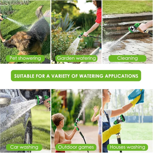 Alt view image 6 of 7 - 100 ft Non-Expanding Garden Hose with 360° Anti-Kink Swivel Fittings