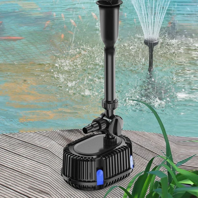 Main image of 400GPH Pond Filter with Fountain Pump Kit Submersible Pump, 3 Water Patterns, 110V Corded Electric for Outdoor Koi Garden Pond Landscape