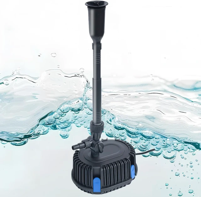 Alt view image 2 of 6 - 400GPH Pond Filter with Fountain Pump Kit Submersible Pump, 3 Water Patterns, 110V Corded Electric for Outdoor Koi Garden Pond Landscape