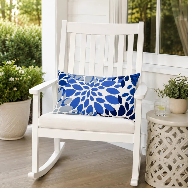 Alt view image 4 of 7 - 12"x20" Outdoor Patio Lumbar Pillows, Pack of 2