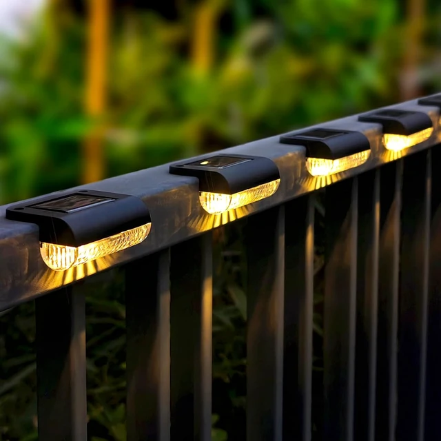 Alt view image 2 of 7 - Solar Step Lights Outdoor Waterproof Deck Lighting for Patio, Fence, Stairs, Post, Railing, Yard & Garden (Warm White, 16 Pack)