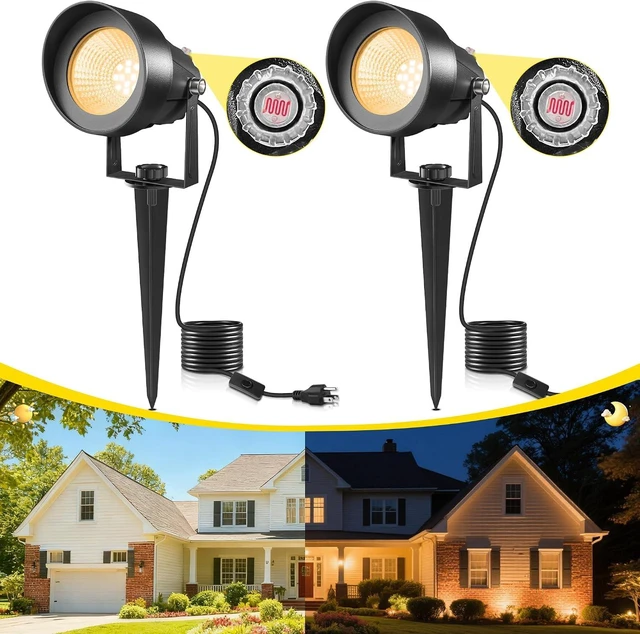 Main image of 2 Pack Dusk to Dawn Warm White Landscape Spotlights