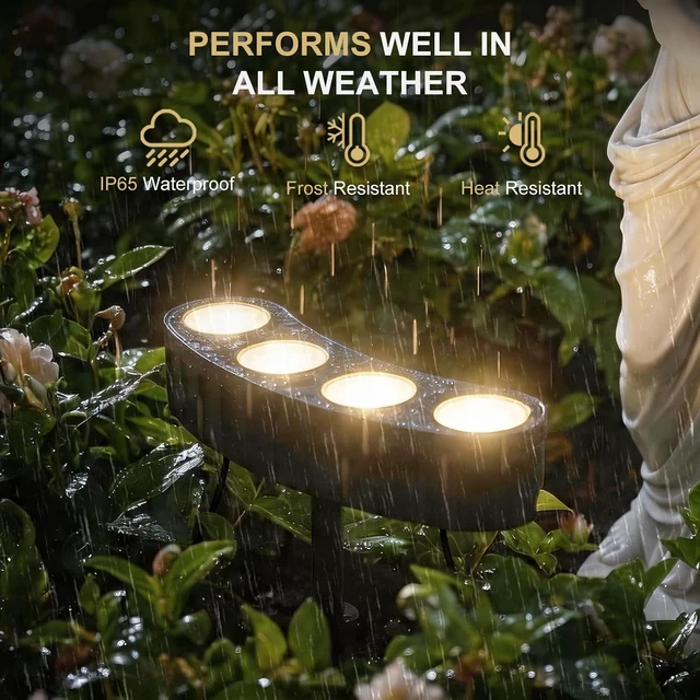 Alt view image 6 of 7 - Upgraded RGBW Solar Tree Lights Outdoor Color Changing Spotlight