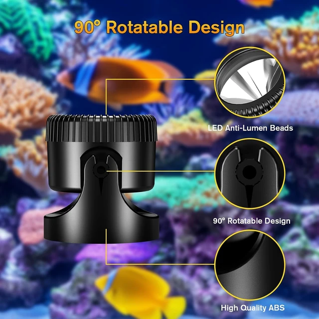 Alt view image 2 of 7 - 4-in-1 Warm White Underwater Pond Lights IP68 Waterproof LED Landscape Spotlights for Pond, Garden, Patio, Fountain, Pool, Waterfall (4 Head Lamps)
