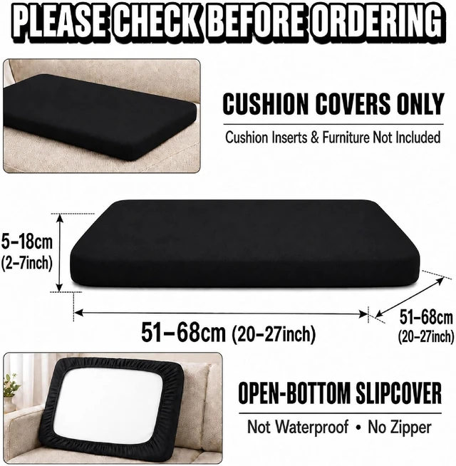 Alt view image 2 of 7 - 14 Pcs Washable Outdoor Stretch Patio Cushion Covers