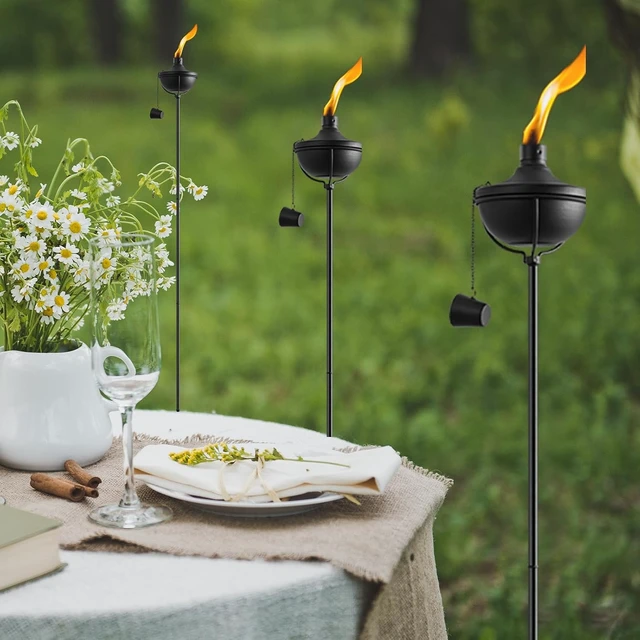 Alt view image 7 of 7 - 4 Pack 23.5oz Outdoor Metal Garden Torch Décor
