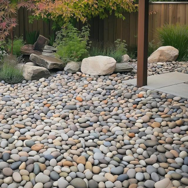 Alt view image 2 of 7 - 40 lb Multicolor Polished Decorative Landscape Pebbles Stone
