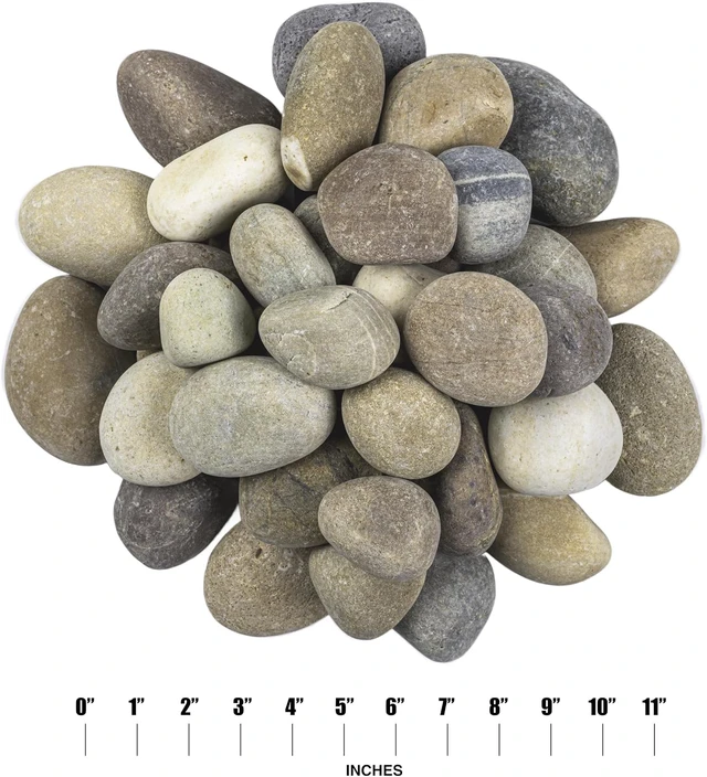 Alt view image 7 of 7 - 40 lb Multicolor Polished Decorative Landscape Pebbles Stone