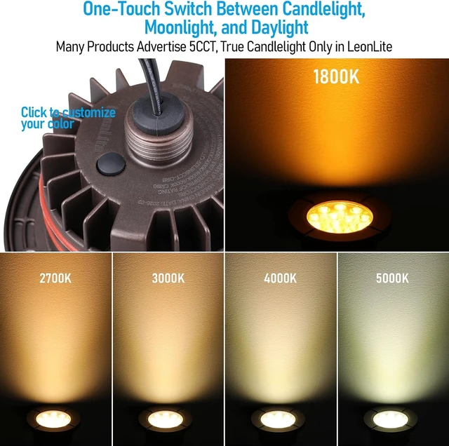 Alt view image 3 of 7 - 6-Pack 4 Inch Dia. 5CCT Flat Top Well Lights, Oil Rubbed Bronze