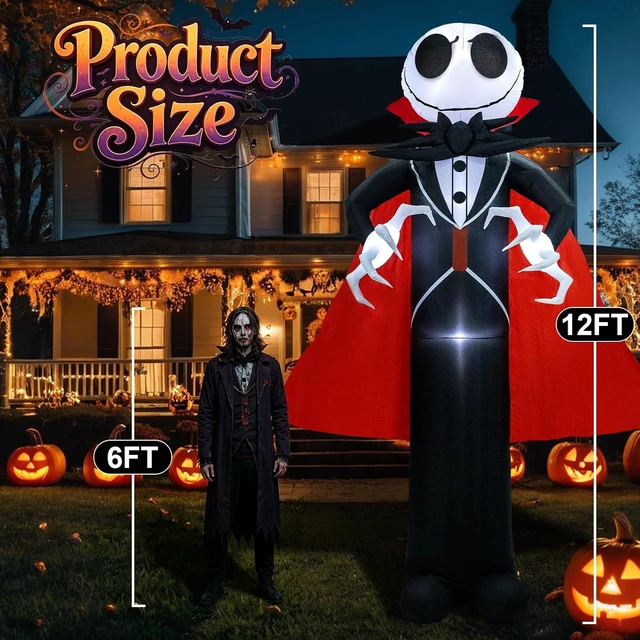 Alt view image 2 of 7 - 12FT Halloween Skeleton Inflatable Blow Up for Halloween Party