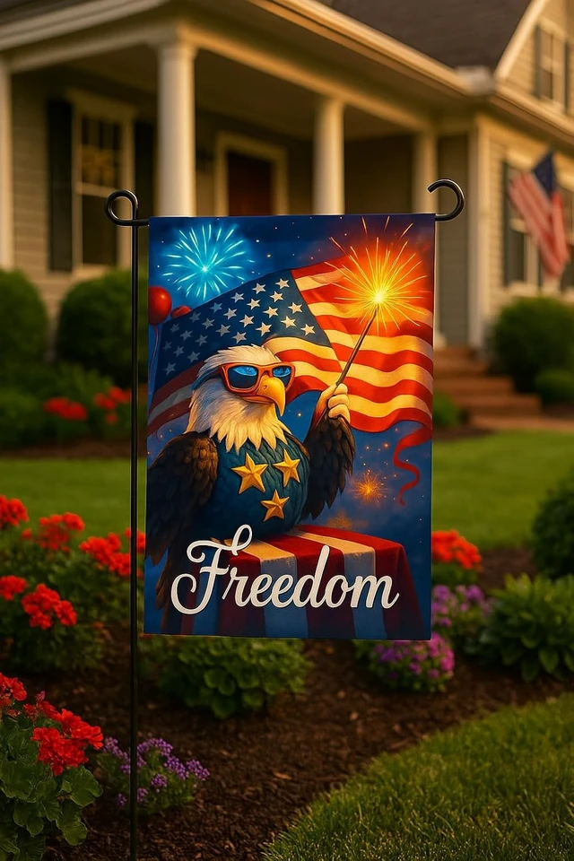 Alt view image 7 of 7 - Premium 12 Pack 12x18 Inch Double Sided Burlap Garden Flags Seasonal Yard Flags for Spring, Summer, Fall, Winter, Easter, Mother's Day, Valentine's, St. Patrick's, 4th of July, Halloween