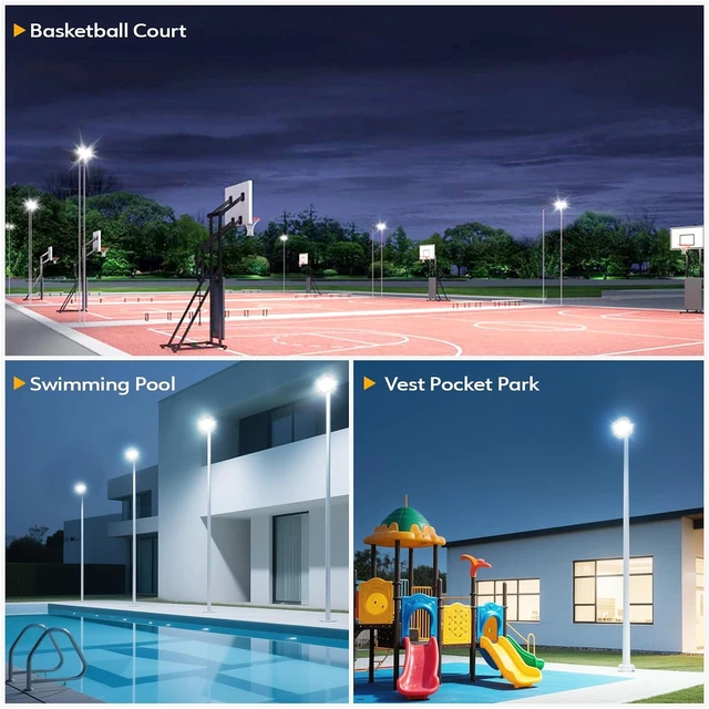 Alt view image 7 of 7 - 2 Pack 100W LED Flood Lights Outdoor 10000LM Outside Work Light