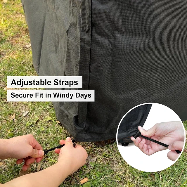 Alt view image 5 of 7 - Waterproof Patio Chair Cover All Weather Outdoor Furniture Storage (Black)