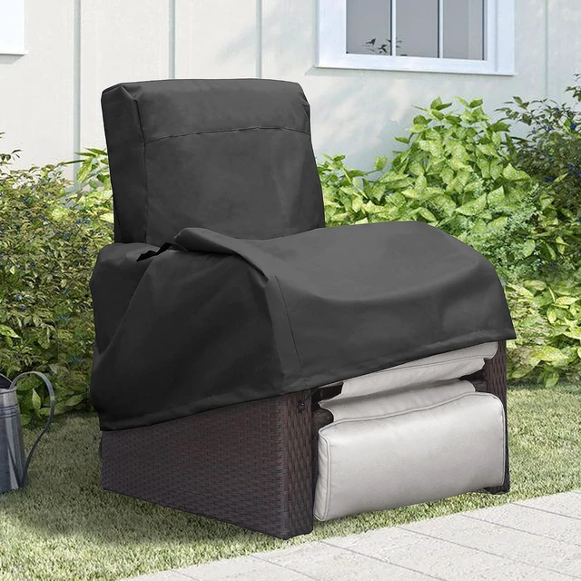 Alt view image 6 of 7 - Waterproof Patio Chair Cover All Weather Outdoor Furniture Storage (Black)