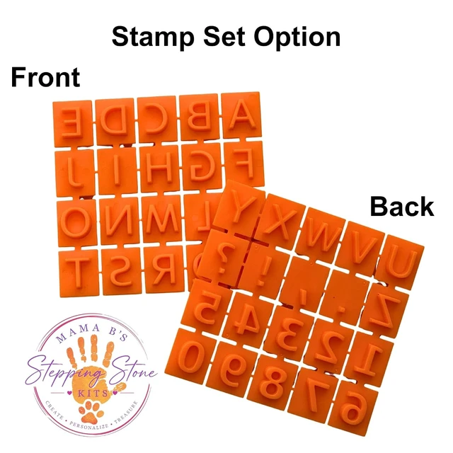 Alt view image 5 of 7 - Large DIY Stepping Stone Kit Handprint & Footprint, 12 Inch + Stamp Set, Mother's Day Gift