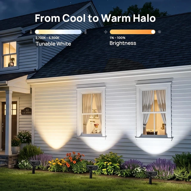 Alt view image 3 of 7 - Smart Solar Lights Outdoor SL5 with Motion Sensor, Halloween Decoration