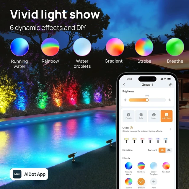 Alt view image 5 of 7 - Smart Solar Lights Outdoor SL5 with Motion Sensor, Halloween Decoration