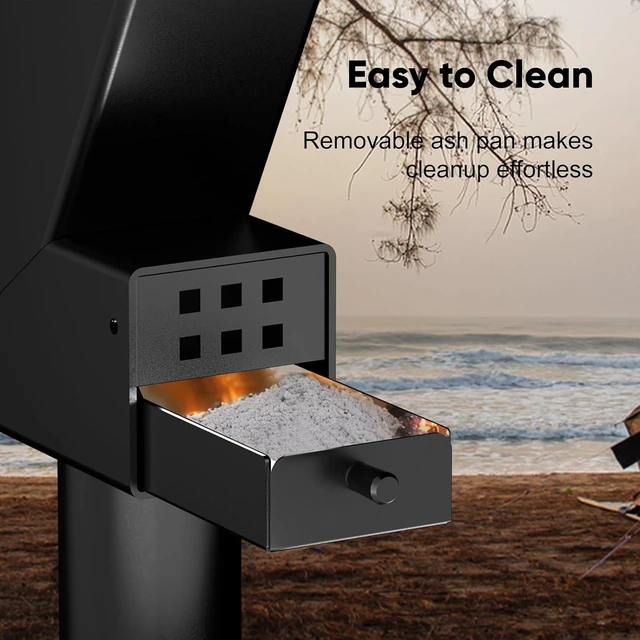 Alt view image 6 of 7 - 58 Inch Decorative Pellet Stove Wood Pellet Burning Fireplace Heater