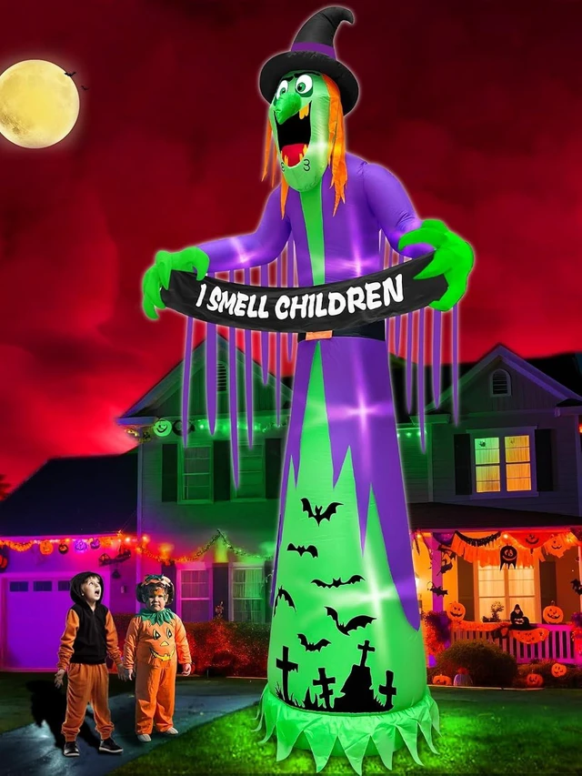 Main image of 12FT Giant Halloween Witch Inflatable Outdoor Garden Decor