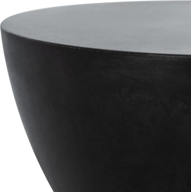 Alt view image 4 of 6 - 14.9" Athena Concrete Outdoor Accent Stool, Black, VNN1011C