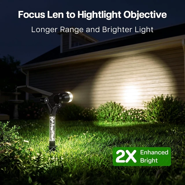 Alt view image 3 of 7 - 4 Pack Cool White Waterproof Solar Spot Lights Outdoor