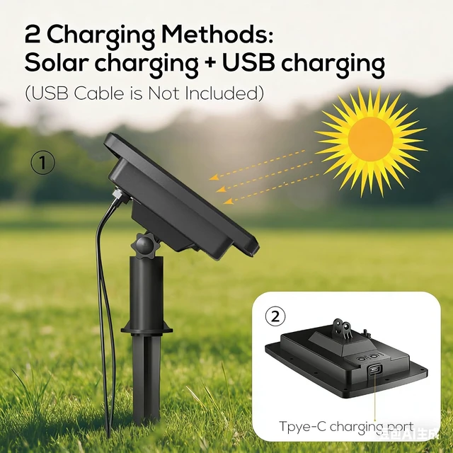 Alt view image 5 of 7 - 6-Pack Smart Bluetooth RGBW Solar Landscape Spotlights