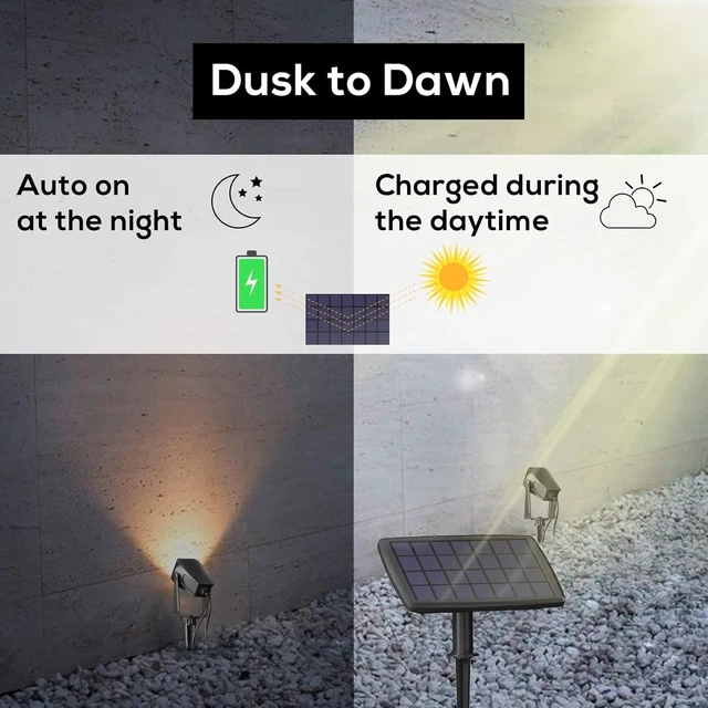Alt view image 6 of 7 - 6-Pack Smart Bluetooth RGBW Solar Landscape Spotlights