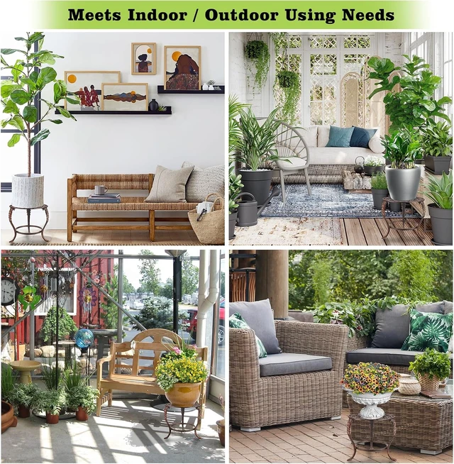 Alt view image 6 of 7 - Heavy Duty Cast Iron Metal Plant Stand, Indoor Outdoor