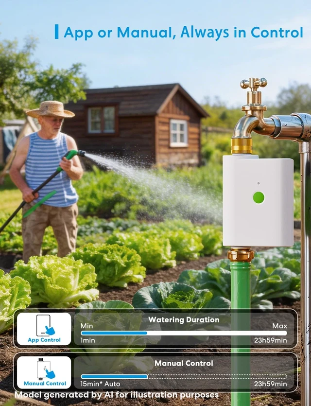 Alt view image 5 of 7 - WiFi Garden Hose Water Timer with Rain Skip & Hub, IP65