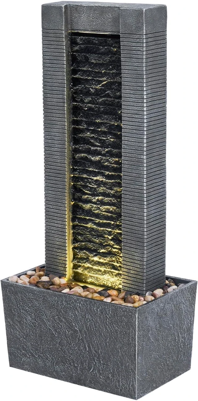 Main image of Freestanding Stone-Look Outdoor Water Fountain