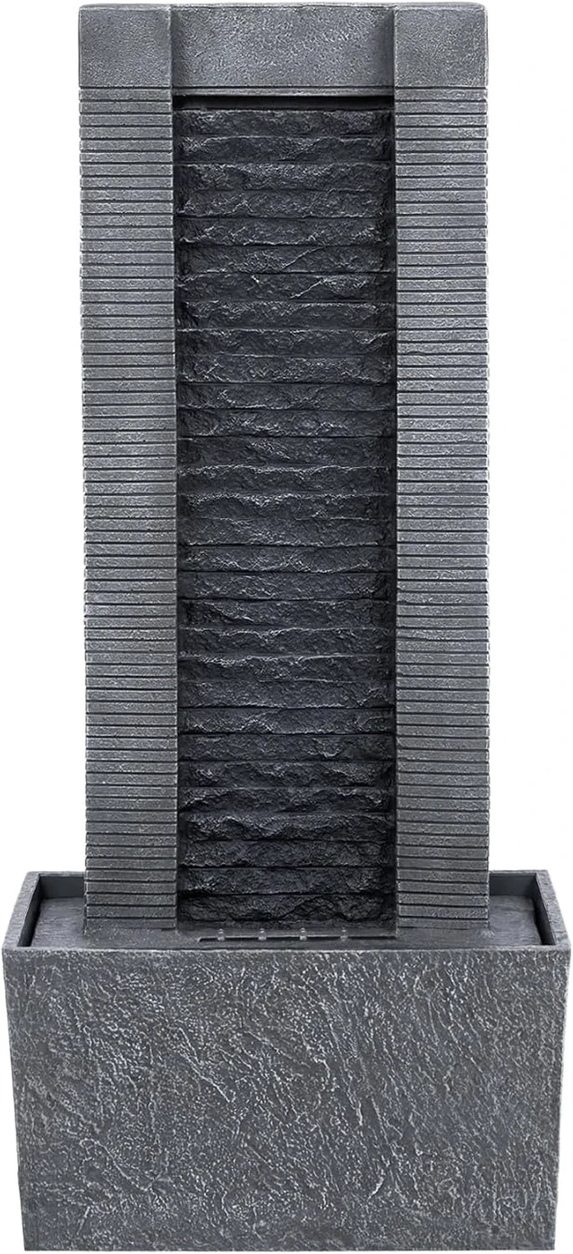 Alt view image 4 of 7 - Freestanding Stone-Look Outdoor Water Fountain